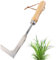 badaren Sarchiatore per Erbacce, Estirpatore Erbacce Manuale in Acciaio Inossidabile con Sarchiatore con Manico in Legno, Taglia Erbacce Manuale a Falce per Rimuovere Erbacce e Muschio (30 cm)