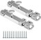 Pack of 2 Polished Chrome Sliding Door Lock | Door Bolts for Internal Doors 150mm | Perfect Slide Bolt Lock for Bathroom | Flat Slide Safety Door Bolt with Screws | Sliding Door Latch (Chrome, 150mm)