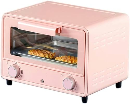 GFXYQPDNV Cuisinière Électrique De 12 litres, Porte en Verre Antidéflagrante, Large Plage De Température, Mini - Four Grille - Pain, Bac À Miettes Amovible, Friteuse À Air Multifonction