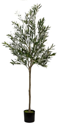 künstlicher Olivenbaum 180cm Kunstpflanze Baum Olive Olea Kunstbaum Hochstamm