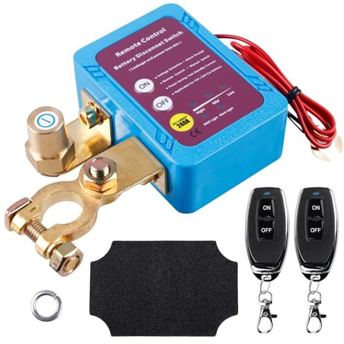Disjoncteur de voiture sans fil - 12 V - 240 A - Arrêt automatique - Protection de la batterie 12 V - Pour voiture, camping-car, ATV, camion