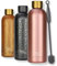 Milu Stainless Steel Water Bottle 500ml Vaccum Insulated Large Drink Flask Water Bottles Leakproof Keep Drinks Hot Cold for Bike Camping Sports Gym - incl. Cleaning Brush (Rose Gold, 500ml)