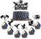 25 Stück Drachen Tortendeko Glitzer Happy Birthday Kuchen Deko Fantasie Geburtstag Cake Topper für Fliegende Drachen Thema Baby Dusche Kinder Geburtstag Party Kuchen Dekorationen Schwarz
