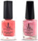 (2Pcs Set) Henna Infused Nail Polish Permeable Nail Polish Halal Vegan Long lasting No UV Needed (Enchanted Pink, Coral Reef)