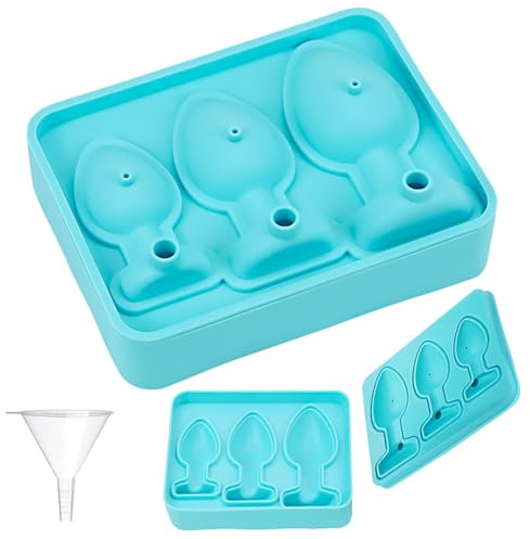GAROMIA Eiswürfelform Silikon Lustige Eiswürfel Form Erwachsene 3 Fach Silikon Eiswürfelformen Junggesellenabschied Lustig Eiswürfelform Groß Streich Eiswürfel Form für Küche Cocktail Whisky