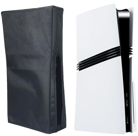 Copertura antipolvere per console PS5 Pro, in tessuto Oxford Cemobile antigraffio, impermeabile, antipolvere, con porta cavo posteriore, per Sony PlayStation 5, versione digitale e disco e versione