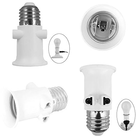 FExYinz 2 pièces par paquet adaptateur de douille de lampe prise E27 conversion en prise de courant et prise E27