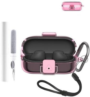 Protective Case for Sony WF-C510 Earbuds - Durable and Eco-Friendly Bluetooth Earphone Cover with Precise Holes and Charging Compatibility - Shock-proof, Comfortable Touch,Pink