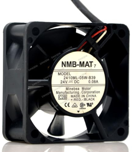 DJHAQDM Compatible para NMB-MAT 2410ML-05W-B39 24V 0.10A 6cm 6025 3-Wire Ventilador refrigeración