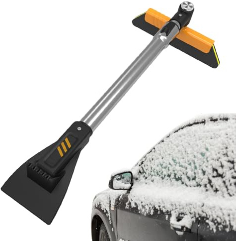 Schneebürste für Auto Teleskopierbar ohne Haare 360-Grad-Drehung 13