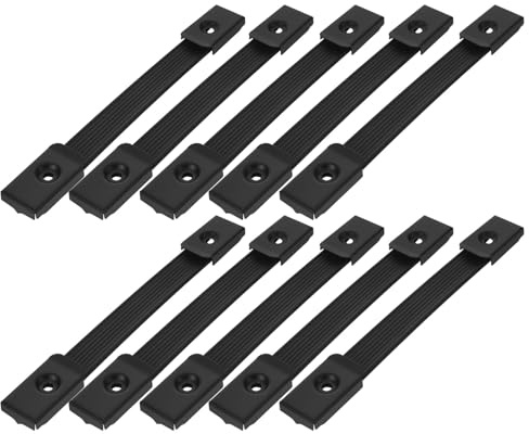 ANDRESLAD Lot de 10 Poignées de Remplacement pour Ampli Guitare et Caisson D’Enceinte Poignée Robuste en Métal et Plastique 18 Cm pour Enceintes Audio et Amplificateurs