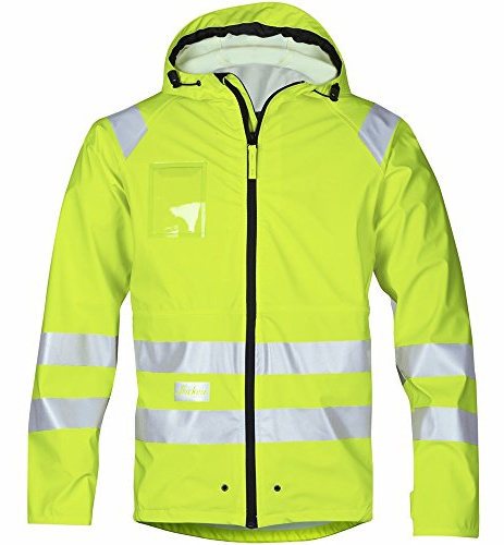 Snickers 82336600006 Size Large Class 3 High-Vis Rain Jacket - Yellow | 82336600006, Class 3, High-Vis