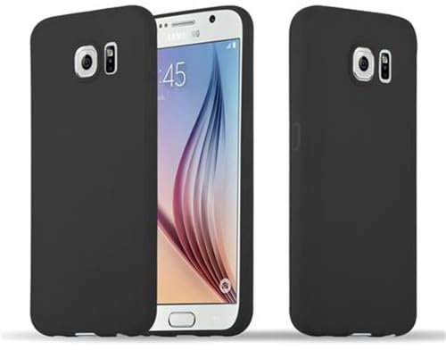 Cadorabo Hülle kompatibel mit Samsung Galaxy S6 Schutzhülle TPU Silikon Case Candy Design Slim Kratzfest Weiche Gummi mit Rundumschutz Case Hülle für Galaxy S6 in Schwarz