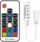 VIPMOON Controllore a Striscia LED RGB con Telecomando Wireless RF a 17 Tasti, Kit Controller RF LED 5-24V, Mini Controller Wireless per Strisce Luminose RGB SMD 5050 3528
