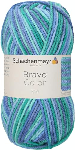 Schachenmayr Bravo Color 9801421-02134 lagune color Handstrickgarn, Häkelgarn