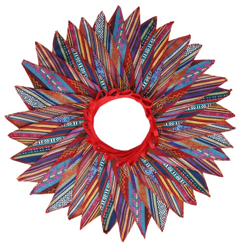10M Wimpelkette Outdoor Boho Stoff, Wimpel Stoffgirlande Bunting mit 36 STK Boho Wimpeln für Draussen Garten Hochzeits Geburtstag Party