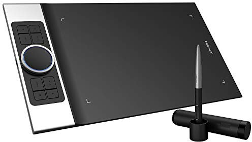 XP-PEN Deco Pro Medium Tablette graphique ultra fine avec fonction basculante double roue et 8 touches de raccourci 8192 niveaux de pression 11 x 6 pouces Zone de travail