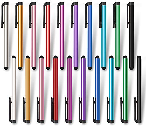 homEdge Stylus-Eingabestift, schmal, 20 Stück, universell einsetzbar, kompatibel mit allen Geräten mit kapazitivem Touchscreen, 10 Farben