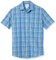 Amazon Essentials Men's Regular-Fit Short-Sleeve Poplin Shirt, Aqua Blue Checked, XL