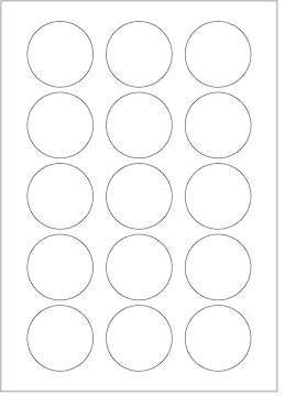 MADE IN GERMANY 1.500 Etiketten selbstklebend 50 mm rund weiß permanent klebend auf Bogen A4 (100 Bögen x 15 Etik.) CS Label – Universaletiketten zum Beschriften und Bedrucken.