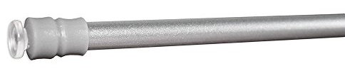 Klemmfix Klemmstange für Fenster Tür Gardine Länge 120-160 cm ausziehbar Scheibenstange ohne Kleben - silber - chrom matt
