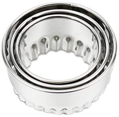 Cabilock 3stücke Teiliges Dumpling Wrapper Set Wellenrand Ausstecher Für Teig Muffins Sandwiches Und Backform Für Rundungen Küche