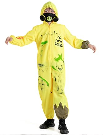 Biohazard Radioactive Child suit costume disguise fancy dress boy (Size 8-10 years)