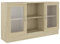 vidaXL Vitrinenschrank Sideboard Kommode Anrichte Vitrine Schrank Beistellschrank Mehrzweckschrank Standschrank Sonoma-Eiche 120x30,5x70cm Holzwerkstoff