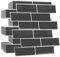 WALPLUS 3D Tile Stickers Peel and Stick Backsplash Splashback Decals Tile Transfer for Kitchen Bathroom Living Room Stick on Tile Waterproof Elegant Dark Grey 30 Sheets 30.5cm(12)