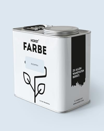HORST Wandfarbe Eiszapfen 2,5L - Hochwertige Innen-Farbe - Hohe Deckkraft & Schnelltrocknend - Geruchsneutral - Spritz- & Tropffrei - 100% Natürlich - Blau
