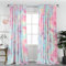 Amidoudou 1 Stoffvorhang für Mädchenzimmer mit Stangentasche, halbverdunkelnd, Regenbogen-Vorhang (bunt, 168 x 213 cm)