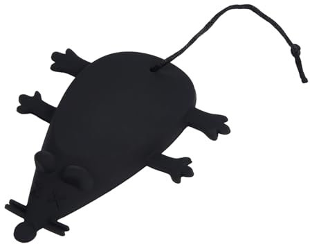Tapón de puerta de silicona de dibujos animados Juguetes lindos Puertas Detiene forma de ratón Juguetes Puerta Detiene Seguridad para el hogar Jardín Oficina (Negro)