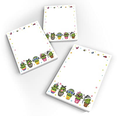 Junapack Lot de 12 mini carnets de notes cactus pour anniversaire d'enfant - Cadeau pour fille et garçon - Format A7