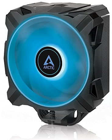 ARCTIC Freezer A35 RGB - Single-Tower-CPU-Kühler mit RGB, AMD spezifisch, druckoptimierter 120 mm P-Lüfter, 200-1700 RPM, 4 Heatpipes, inkl. MX-5 Wärmeleitpaste - Schwarz