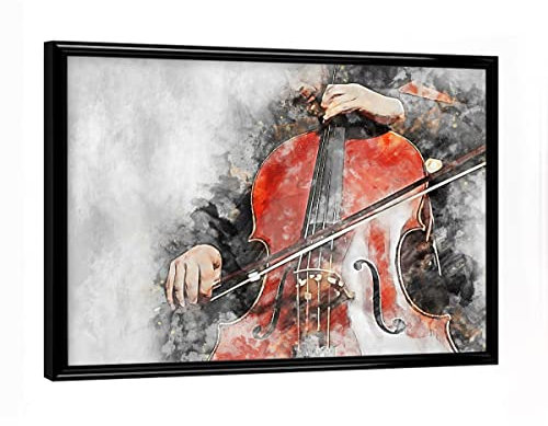 artboxONE Poster mit schwarzem Rahmen 18x13 cm Menschen Cello (matart) - Bild Cello Cello Instrument