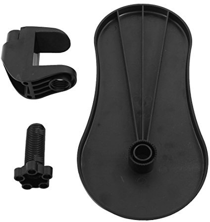 Ruilogod Schreibtisch Steckbare Wrist Rest Rotated Computer-Arm Support Mauspad Schwarz