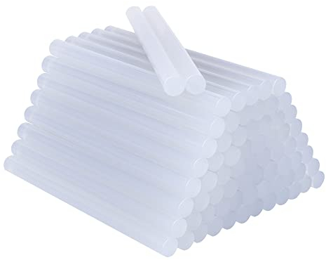 BEEWAY Hot Gun Sticks Φ 7.0mm, 50 Pack 7mm x 100mm Hot Glue Gun Sticks for Glue Guns, SGS Approved