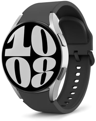 MoKo Armband Kompatibel mit Samsung Galaxy Watch 7 FE 6 5 4 Armband 40mm 44mm/Watch 6 Classic 43mm 47mm/5 Pro 45mm/4 Classic 42mm 46mm, Weiches Silikon Ersatzarmband, Schwarz