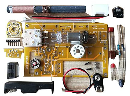 Bahderaus Kits de Bricolage 2P2 Tube éLectronique Lampe Simple Radio à Ondes Moyennes Kits Radio 2P3