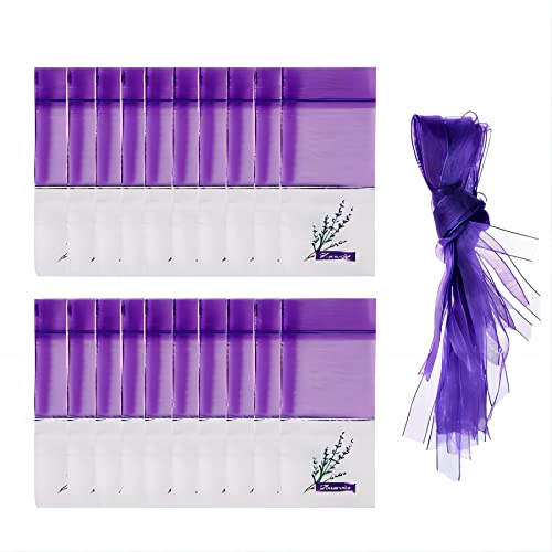 20 Pcs Lavender Bags Empty,Lavender Bags,Spice Bag,Lavender Bag,Small Organza Bags,Lavender Bags For Wardrobes,Gauze Bags,Lavender Sachets,Empty Lavender Bags To Fill