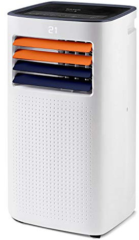 Taurus Temp Design + - Aire acondicionado portátil. Climatizador 4 en 1: calor, frío, deshumidificador y ventilador. Silencioso. Temporizador. Mando a distancia. Kit ventana. Ruedas. 2.6kW/2.1kW