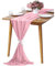 Dekostoff Tischläufer Rosa, Dünner Tischband Stoff aus Chiffon 70x300 cm für Hochzeit Geburtstage Kommunion Tischdeko