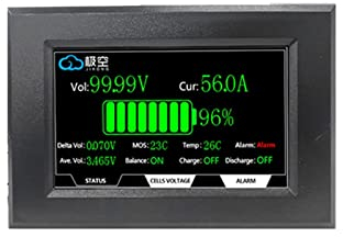 NURII JK Smart BMS Battery Equalizer JK SMART BMS Lifepo4 Batterie RS485 CAN-Modul und LCD-Display-Adapter JK Ladegerät Zubehör Batterie Schutzpanel Laderegler (Color : LCD, Size : JK)