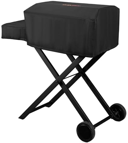 Grillabdeckung für Onlyfire Grills mit Wagen und Beistelltisch GS308 GS310 GS342 GS343, wasserdichte Grillabdeckung, Reißfeste und Anti-UV Grill Gasherd Abdeckung, Schwarz CV701