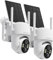 HOSAFE.COM Überwachungskamera Aussen WLAN, 360 Grad Kamera Überwachung Aussen, 2K 3MP Überwachungskamera Solar mit Spotlight Farb-Nachtsicht, PIR Sensor, 2-Wege Audio, 2PCS