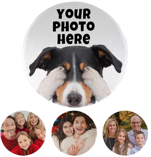LLLGSH Fußmatte Bedrucken mit eigenem Foto - Personalisierte Foto-Fußmatte runden - Fußabtreter selbst gestalten - rutschfest, mit Gummirand - Durchmesser 60cm