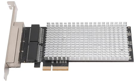 2,5 G Hochgeschwindigkeits-Netzwerkkarte, 4 Port NIC RJ45 PCIE 10 100 1000 2500 Mbit/s Schnelle Datenübertragung Ethernet-Karte mit I226-Chip für - und Mac-Desktops