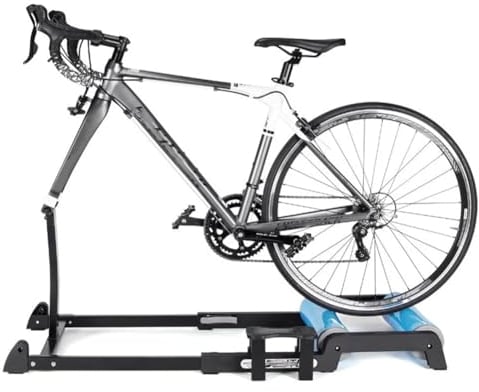Rollentrainer für Fahrräder, Fahrradtrainerständer mit Schnellspannfunktion für das Vorderrad, 24-29 Zoll Mountainbike-Rollentrainer, faltbare Fahrradrollen für Indoor-Übungen, Teleskop mit siebe