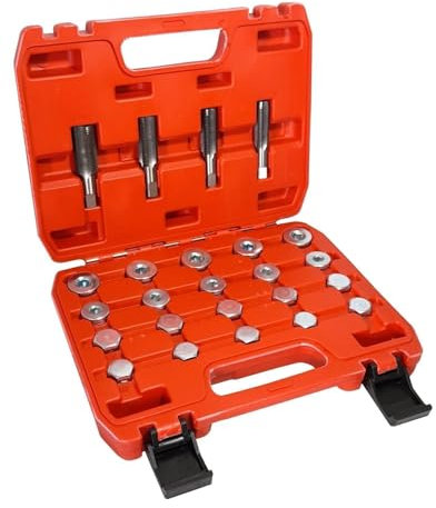 Kit Riparazione Filettatura Tappo Coppa Olio Auto, 64 Pezzi, Tappi e Rondelle Inclusi