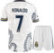 Mikalay Madrid #7 Retro Weißer Drache Limitierte Sonderedition Seltenes Fußball Kinder Trikot Shorts Set Jugendgrößen (Weiß,164.)